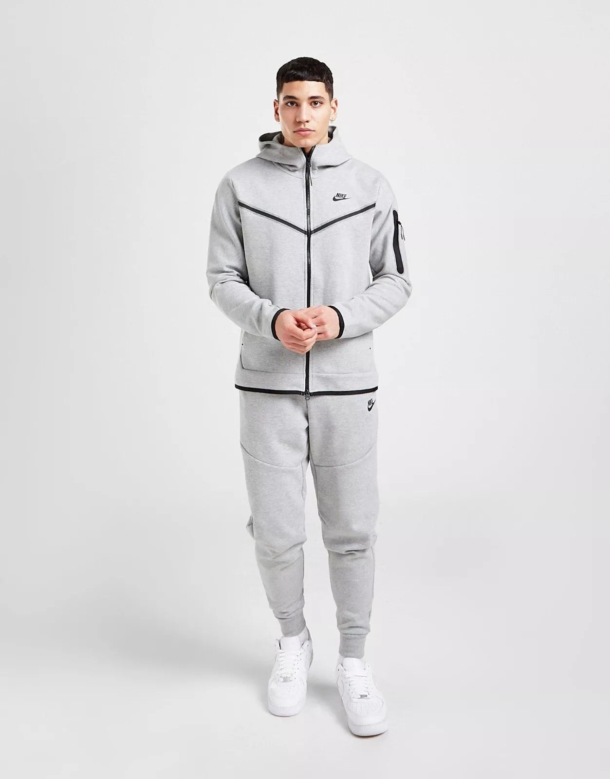 Tech Survêtement Gris Clair Noir high copy 2026